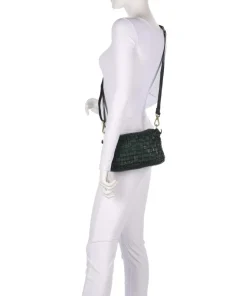 Umhängetasche fein genarbtes Rindsleder dunkelgrün