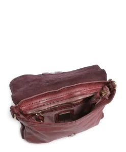 Umhängetasche fein genarbtes Rindsleder dunkelrot