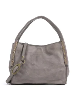 Umhängetasche fein genarbtes Rindsleder grau