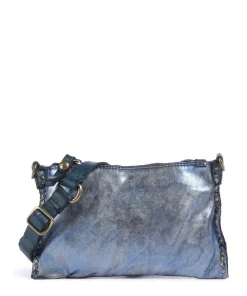 Umhängetasche fein genarbtes Rindsleder blau