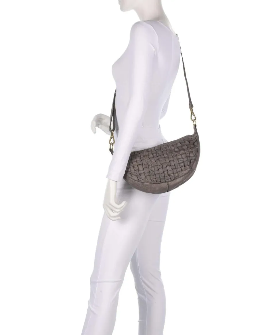 Umhängetasche fein genarbtes Rindsleder grau