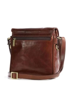 Umhängetasche genarbtes Rindsleder braun