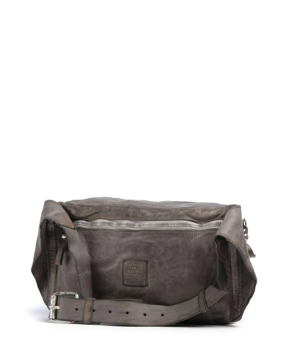 Umhängetasche genarbtes Rindsleder grau