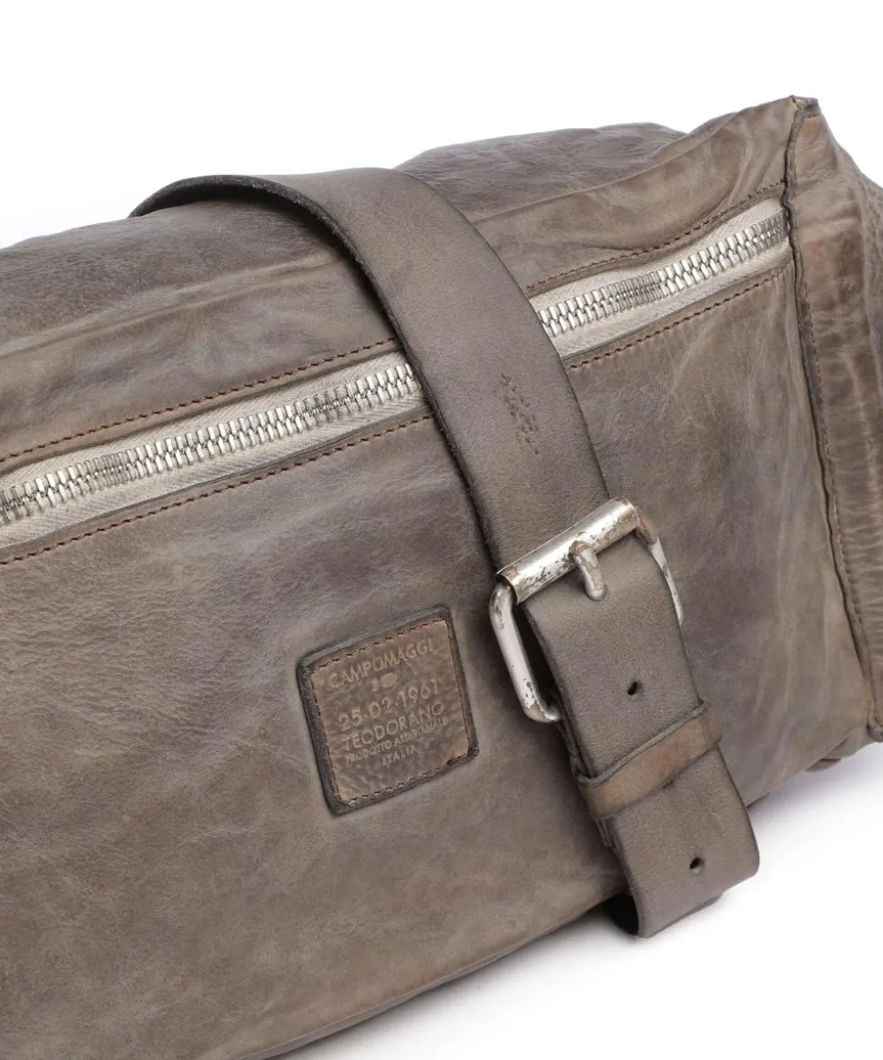 Umhängetasche genarbtes Rindsleder grau