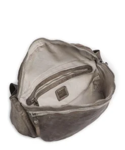 Umhängetasche genarbtes Rindsleder grau