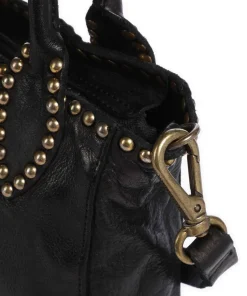 Umhängetasche genarbtes Rindsleder schwarz