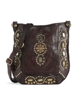 Umhängetasche genarbtes Rindsleder dunkelbraun