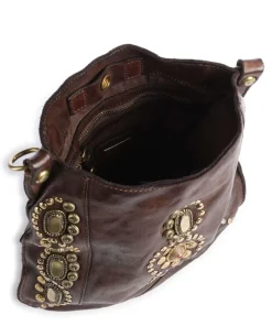 Umhängetasche genarbtes Rindsleder dunkelbraun