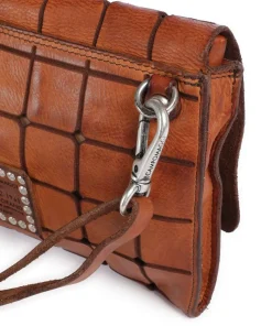 Umhängetasche genarbtes Rindsleder cognac