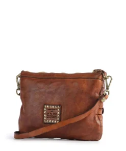 Umhängetasche genarbtes Rindsleder cognac