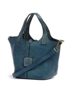 Umhängetasche genarbtes Rindsleder petrol