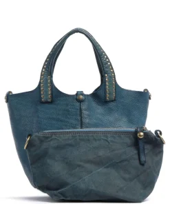 Umhängetasche genarbtes Rindsleder petrol