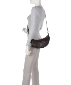 Umhängetasche genarbtes Rindsleder dunkelbraun