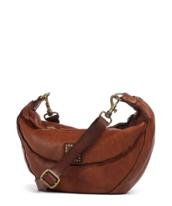 Umhängetasche genarbtes Rindsleder cognac