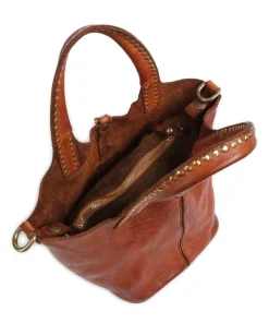 Umhängetasche genarbtes Rindsleder cognac