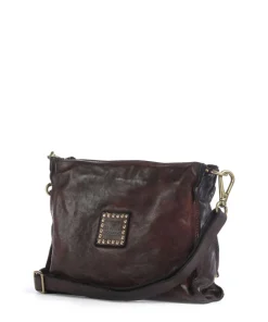 Umhängetasche genarbtes Rindsleder dunkelbraun