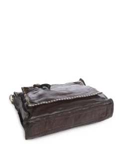 Umhängetasche genarbtes Rindsleder dunkelbraun