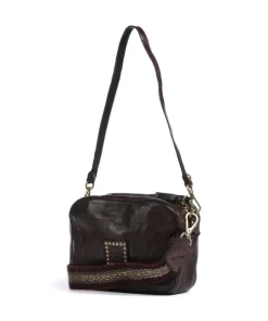 Umhängetasche genarbtes Rindsleder dunkelbraun