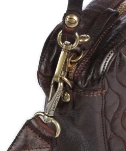 Umhängetasche genarbtes Rindsleder dunkelbraun