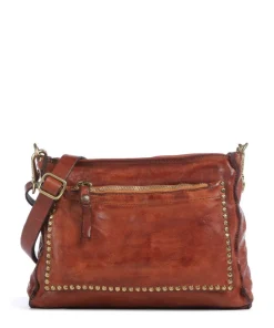 Umhängetasche genarbtes Rindsleder cognac