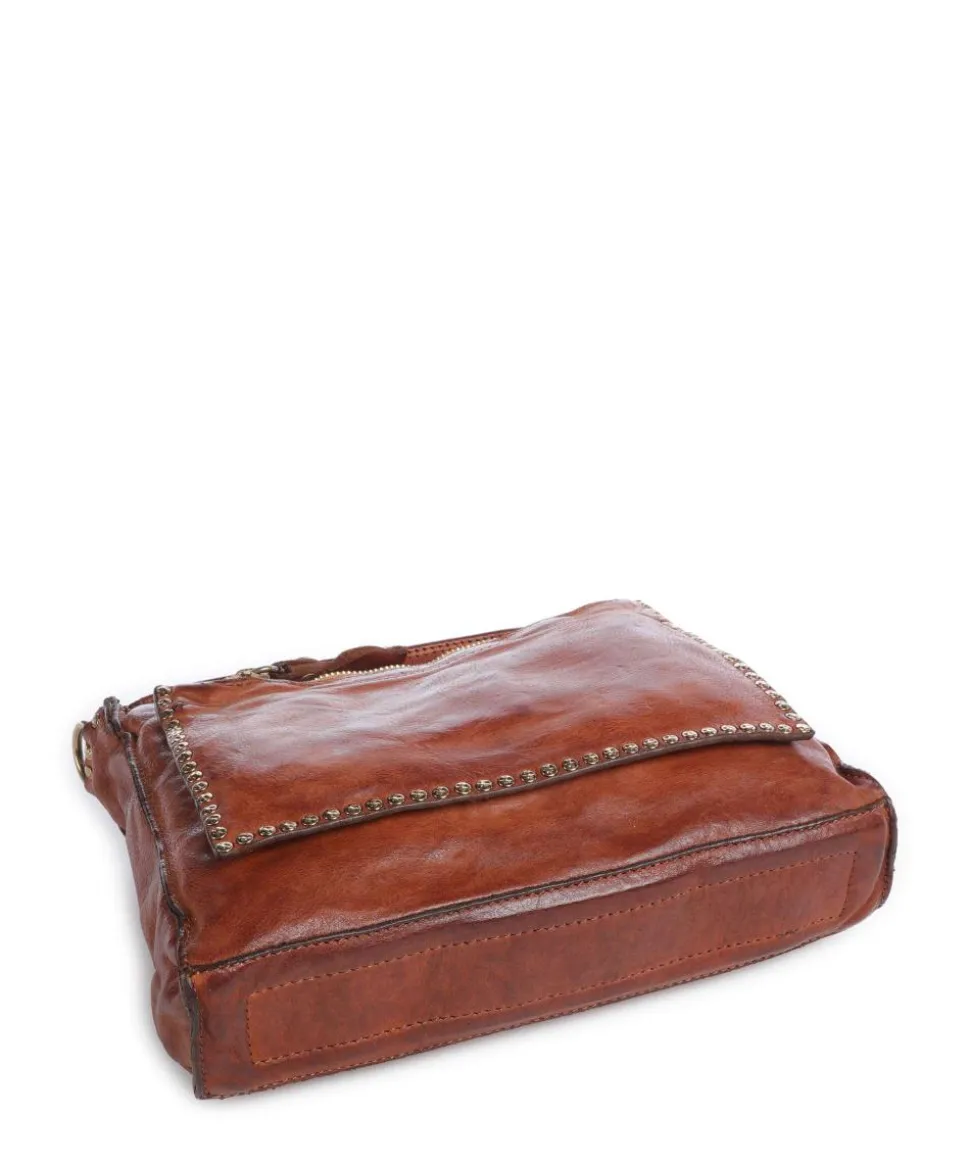 Umhängetasche genarbtes Rindsleder cognac