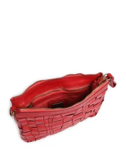 Umhängetasche genarbtes Rindsleder rot