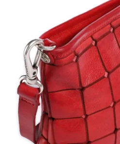 Umhängetasche genarbtes Rindsleder rot