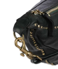 Umhängetasche genarbtes Rindsleder dunkelgrün