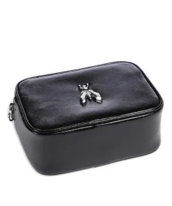 Umhängetasche Lammleder schwarz