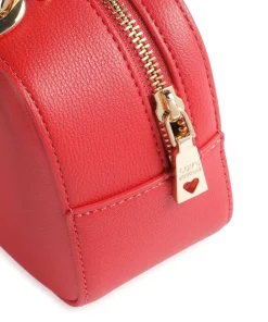 Umhängetasche Lederimitat rot