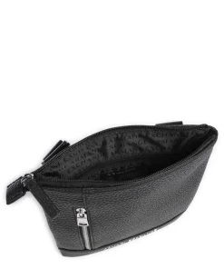 Umhängetasche Lederimitat schwarz