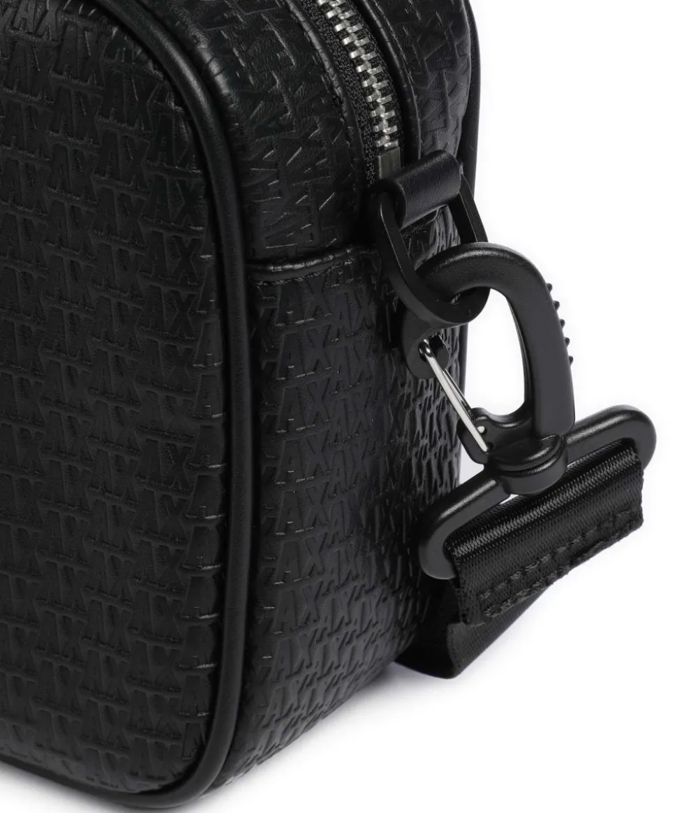 Umhängetasche Lederimitat schwarz