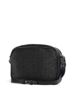 Umhängetasche Polypropylen, Lederimitat schwarz