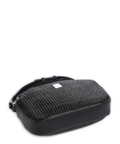 Umhängetasche Polypropylen, Lederimitat schwarz