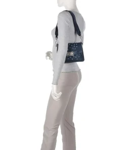 Umhängetasche Rindsleder dunkelblau