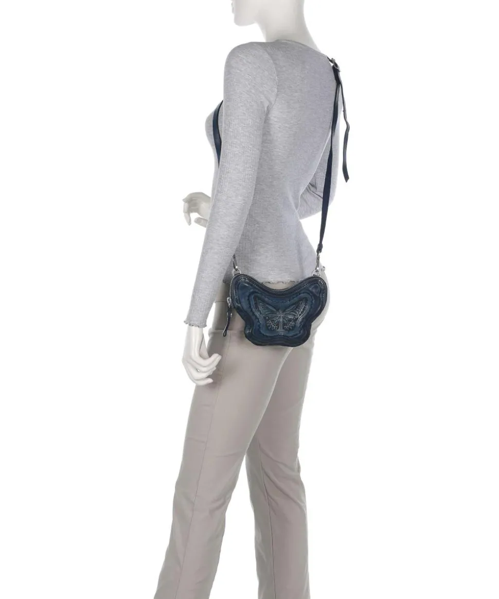 Umhängetasche Rindsleder dunkelblau