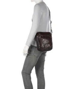 Umhängetasche Rindsleder dunkelbraun