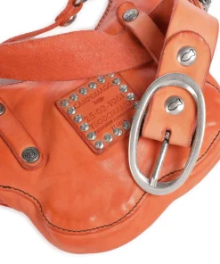 Umhängetasche Rindsleder orange