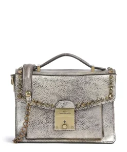 Umhängetasche Rindsleder platin