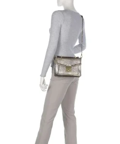 Umhängetasche Rindsleder platin