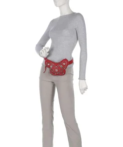 Umhängetasche Rindsleder rot