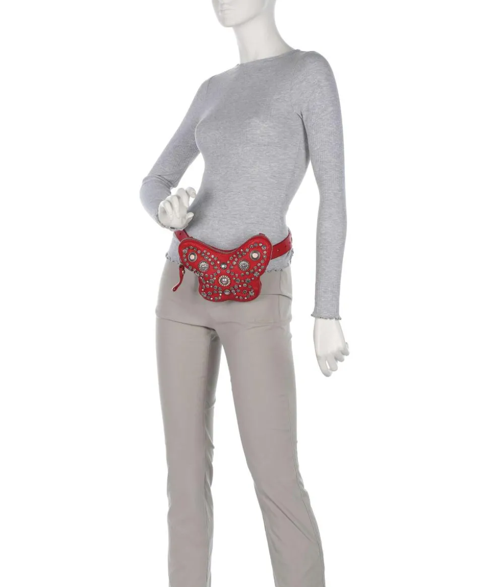 Umhängetasche Rindsleder rot