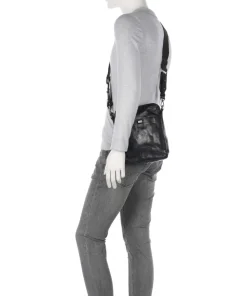 Umhängetasche Rindsleder schwarz