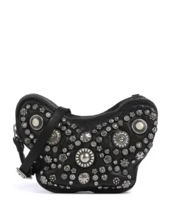 Umhängetasche Rindsleder schwarz