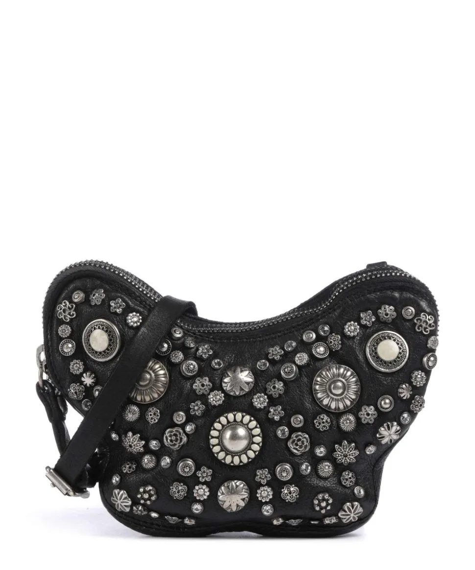 Umhängetasche Rindsleder schwarz