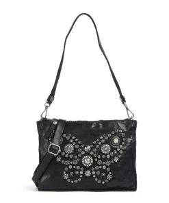 Umhängetasche Rindsleder schwarz