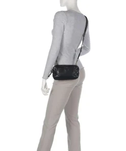 Umhängetasche Rindsleder schwarz