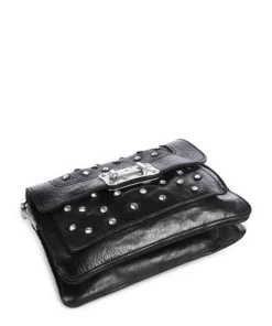 Umhängetasche Rindsleder schwarz