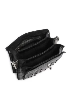 Umhängetasche Rindsleder schwarz