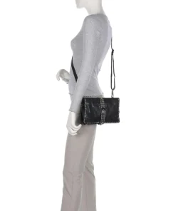 Umhängetasche Rindsleder schwarz